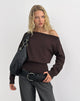 Image of Jalira Asymmetric Jumper in Brown