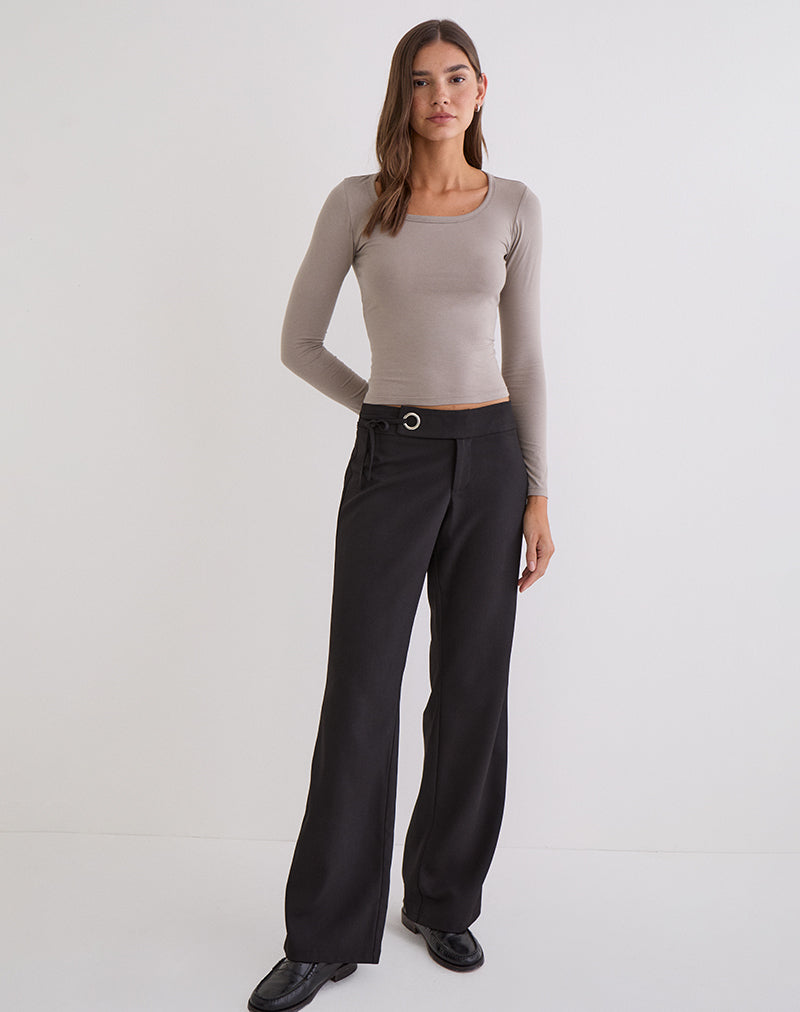 Image of Janana Long Sleeve Top in Cotton Moon Rock