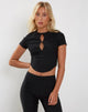 Image of Yahia Corset Top in Black