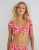 Image of Jiha Top in Dark Wild Flower Cantaloupe