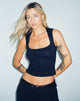 Image of Jinsu Crop Top in Lycra Black