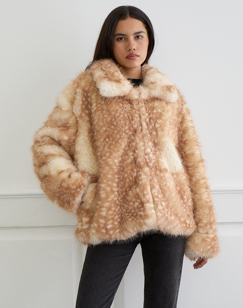 Image of Joji Jacket in Beige Bambi Print
