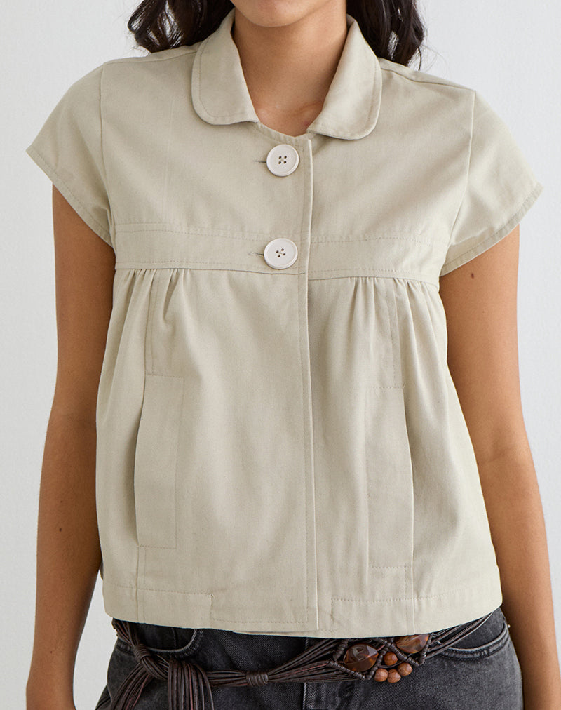 Kaelus Shirt in Cotton Twill Latte