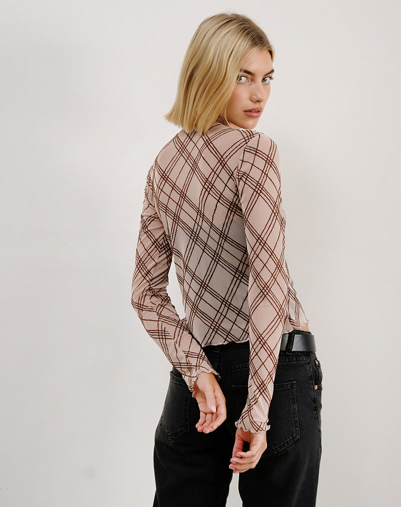 Image of Kahula Shirt in Sketchy Stripe Nude