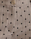 Beige with Polka Pinstripe