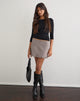 Image of Kalika Mini Skirt in Tailoring Check Brown
