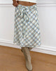Image of Kamili Midi Skirt in Chiffon Vintage Blue Check