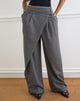 Image of Kanna Asymmetric Trouser in Tailoring Charcoal