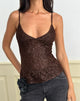 Image of Karka Cami Top in Drape Sequin Brown