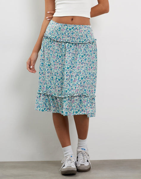 Jdy floral midi clearance skirt