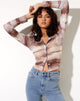 Image of Kelly Shirt in Abstract Animal Mesh