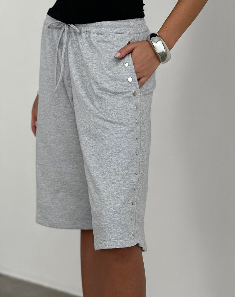 Image of Kether Basketball Studded Short in Grey Marl