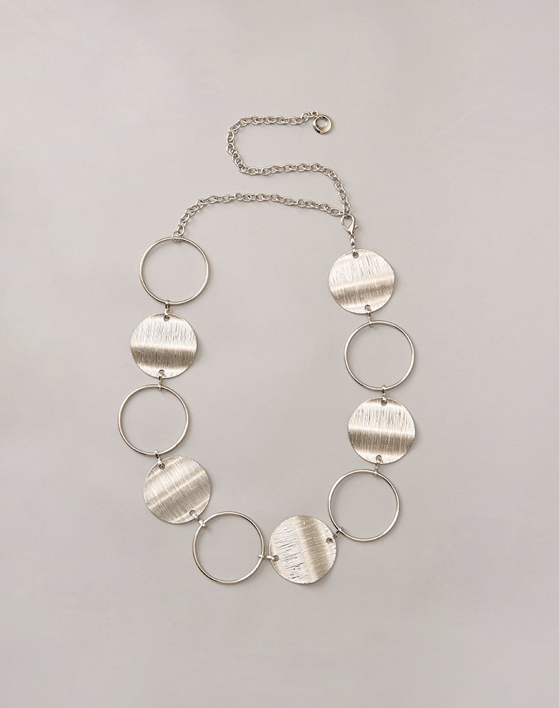 Kiana Round Belt in Silver