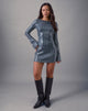 Image of Kimberly Mini Dress in Sequin Dark Teal