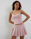 Image of Casini Pleated Micro Skirt in Pink