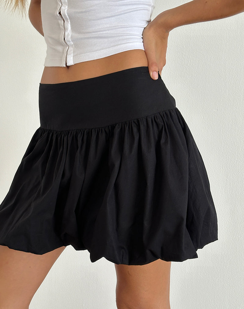 Image of Kiyowo Puffball Mini Skirt in Black