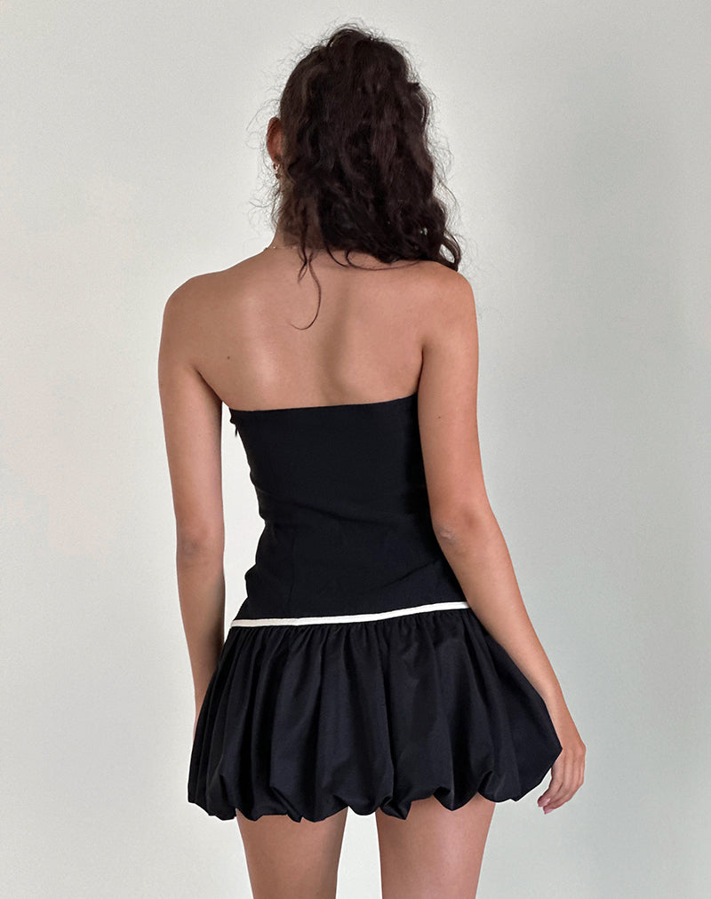 Image of Klaita Puffball Mini Dress in Black