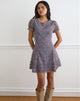 Image of Koharu Mini Dress in Shadow Blossom Blue Chiffon