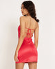 image of Kozumi Bandeau Mini Dress in Satin Red