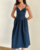 image of Krista Maxi Dress in Poplin Navy