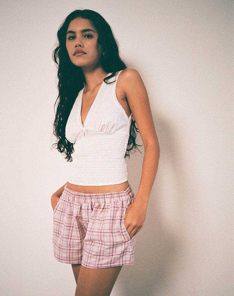 Image of Laboxe Short in Basic Tartan Pink