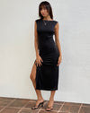 Image of Lauryn Backless Maxi Dress in Sheer Black Jersey