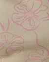 Khaki Hibiscus Doodle Pink