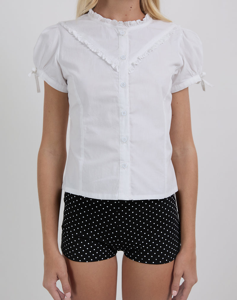 Image of Eunia Short in Micro Polka Black
