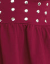 Jersey Burgundy with Studs