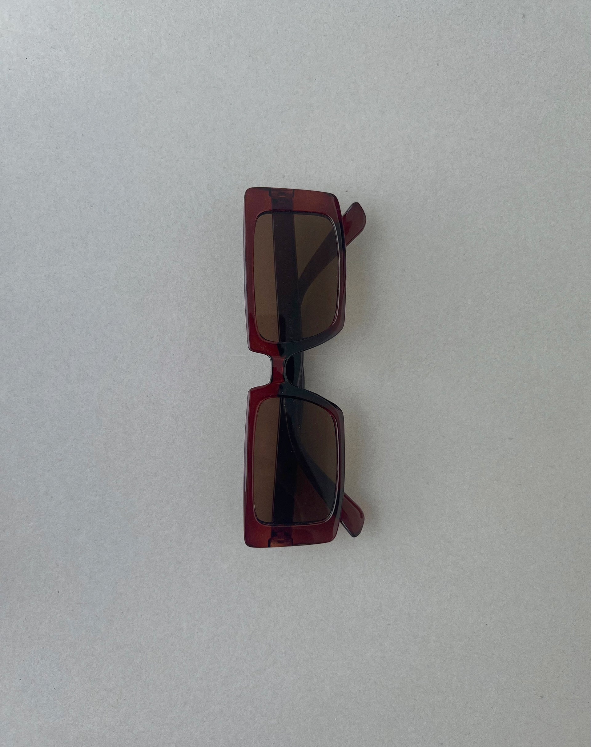 image of Lelia Rectangle Sunglasses in Brown