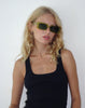 Lelia Rectangle Sunglasses in Green