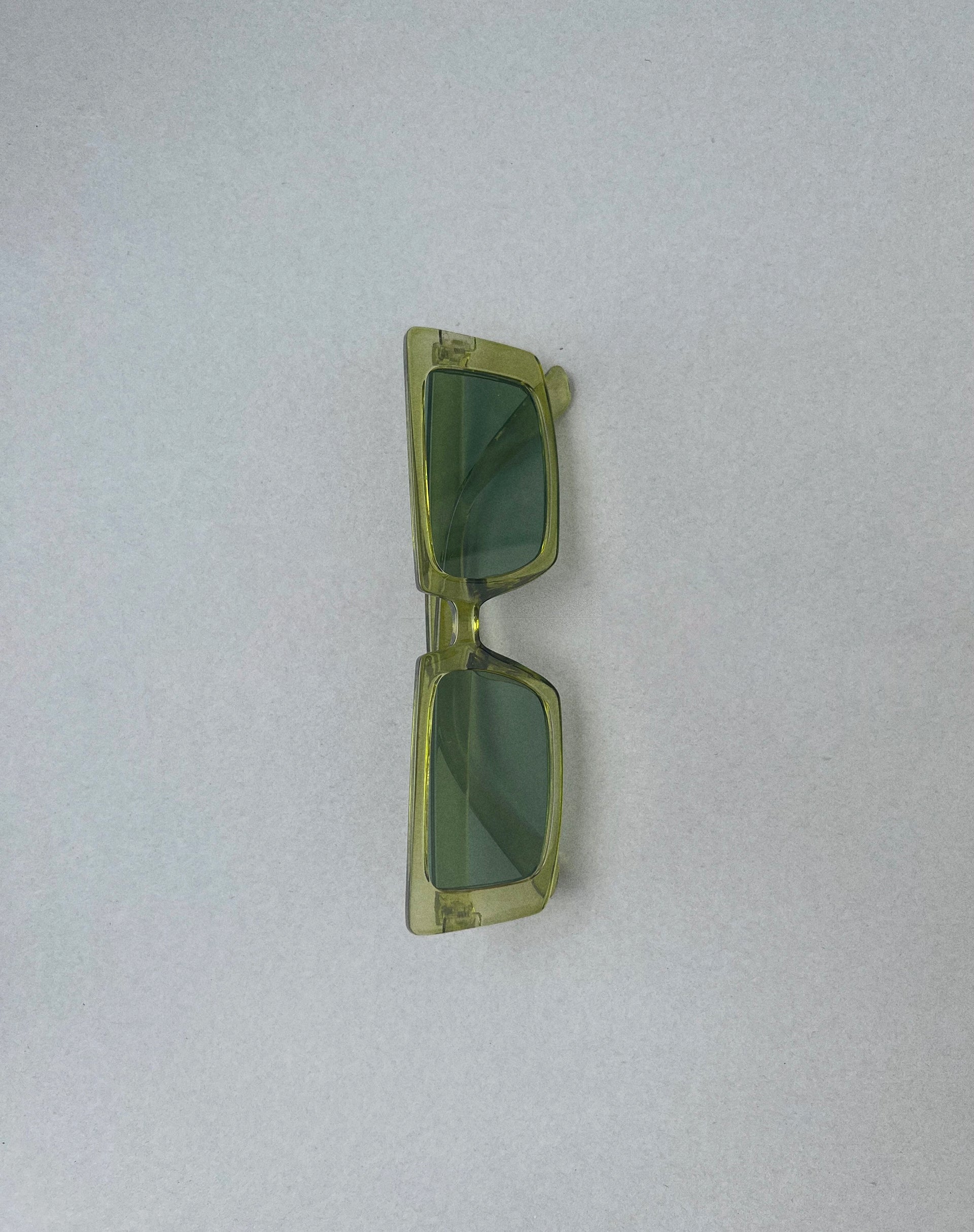 image of Lelia Rectangle Sunglasses in Green
