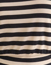 Cupro Stripe Black and Ivory