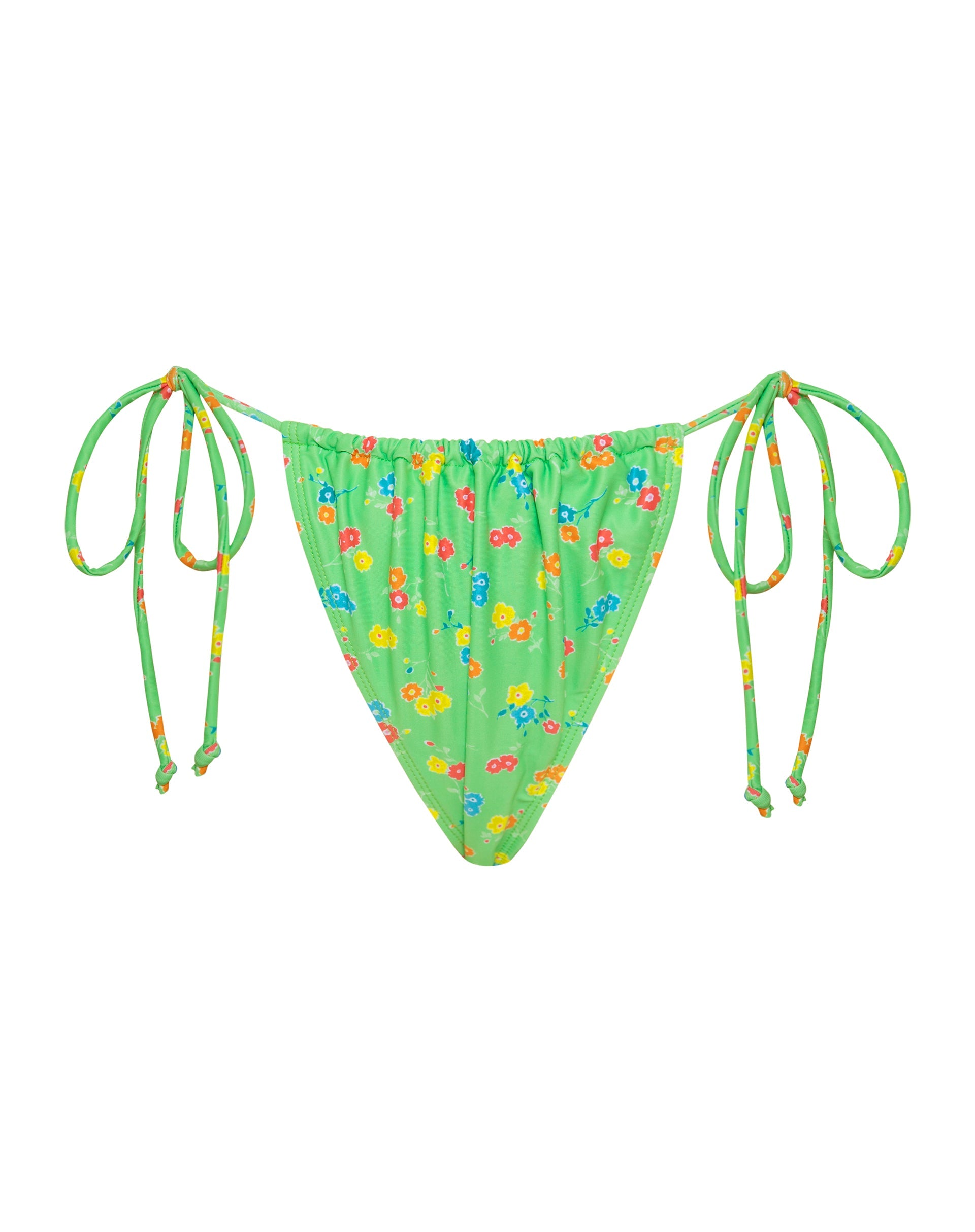 Image of Leyna Bikini Bottom in Green Floral