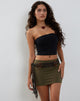 Image of Lidya Mini Skirt in Khaki Lycra