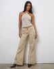 Image of Lintira Slim Leg Trouser in Twill Sand