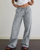 Image of Lirura Trouser in Poplin Oblique Check Grey