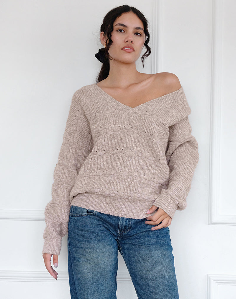 Image of Loka Oversized Jumper in Almond