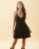 Image of Londyn Tiered Halter Mini Dress in Black