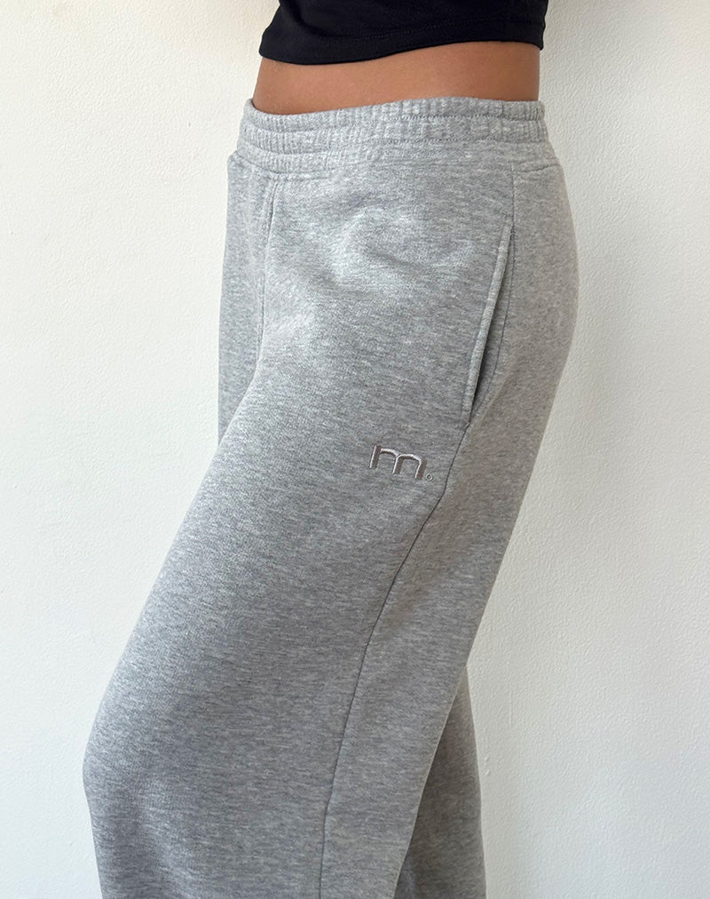 Image of Loose Jogger in Grey Marl with M Embroidery