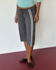 Image of Mino Capri Trouser in Charcoal Grey with Off White Binding