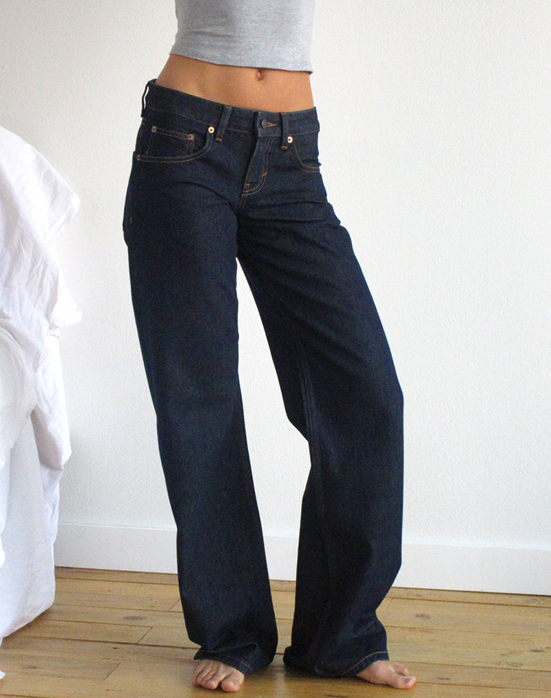 Image of Low Rise Parallel Jeans in Heritage Indigo