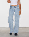 image of Low Rise Parallel Jeans in 80s Light Blue Wash
