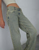 image of Low Rise Parallel Jeans in Sandy Blue Acid