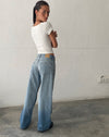 image of Low Rise Parallel Jeans in Vintage Bleach