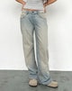 Image of Low Rise Parallel Jeans in Sand Bleach Extreme