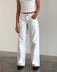 Image of Low Rise Parallel Jeans in True White
