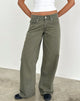 Image of Low Rise Roomy Jeans in Olivine