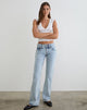 Image of Low Rise Twisted Seam Jeans in 80's Blue Wash