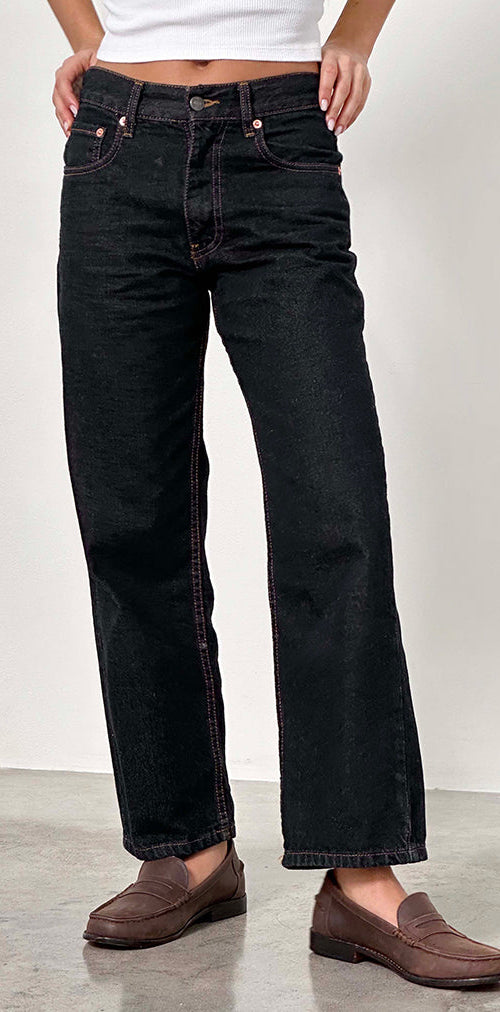 Image of Mid Rise Awkward Parallel Jeans in Indigo